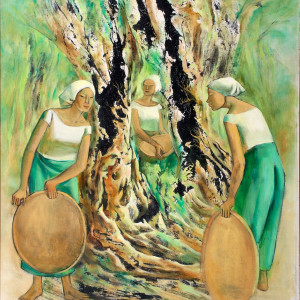 Three Women with Baskets