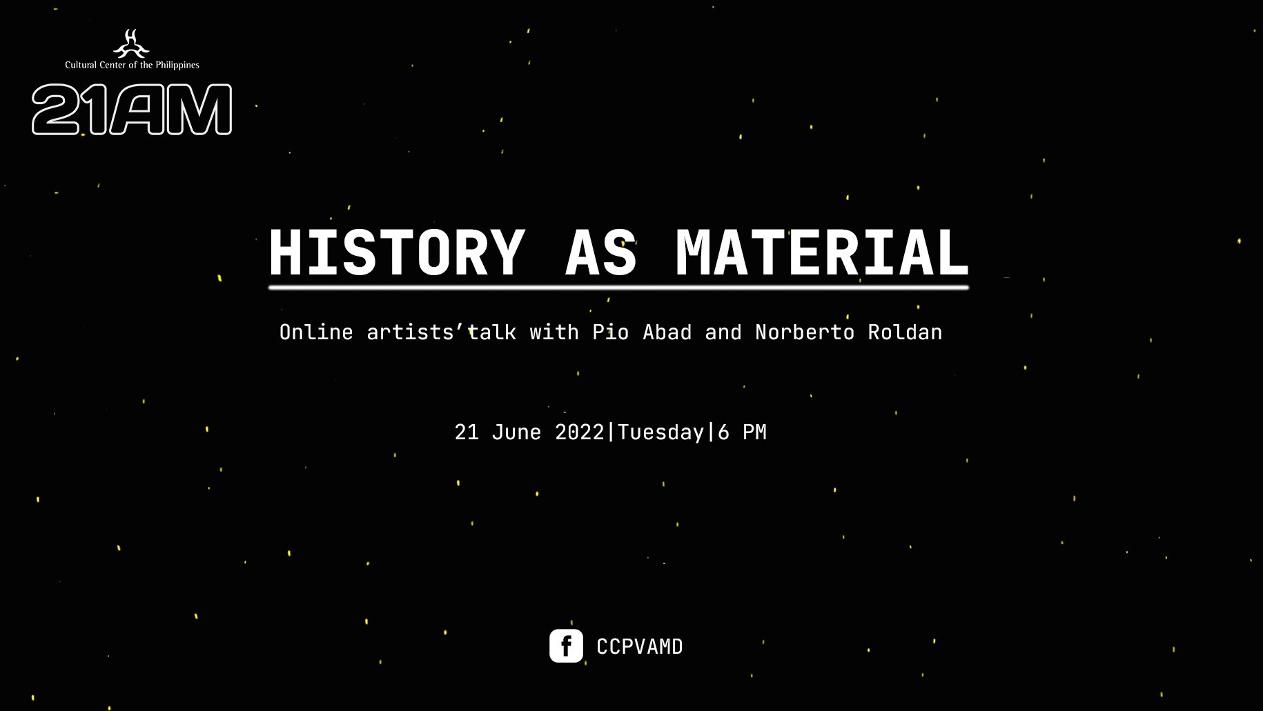 HISTORY AS MATERIAL: Online Artists' Talk with Pio Abad and Norberto Roldan